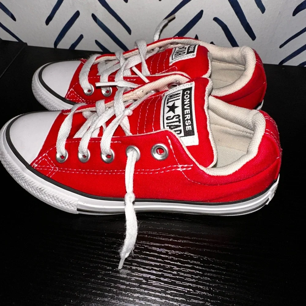Converse Red and White Kids Sneakers